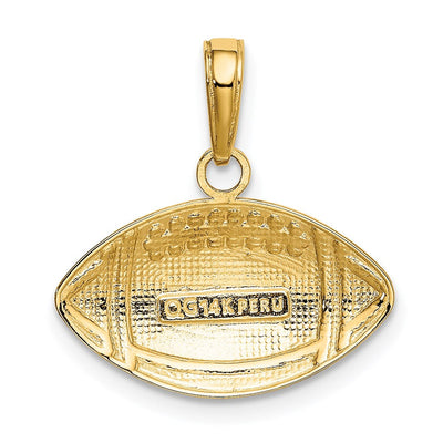 14K Football Charm, 18 x 19mm