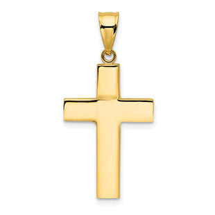 14k Hollow Cross Pendant (Style K4996)