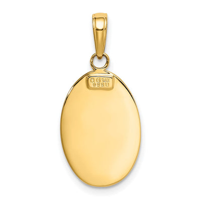 14K Saint Christopher Medal Pendant, 27.3 x 12.75mm