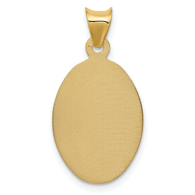 14K Polished D/C Lady Of Guadalupe Oval Pendant, 20 x 13.02mm
