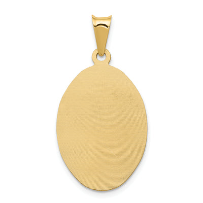 14K w/Rhodium D/C Lady Of Guadalupe Oval Pendant, 33.5 x 17.7mm