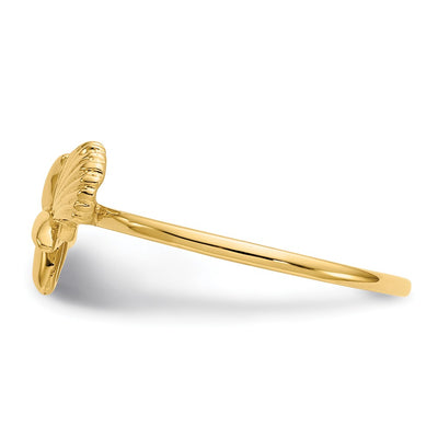 14K Polished Shell & Starfish Ring