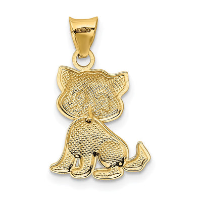 14K Polished Moveable Cat Pendant