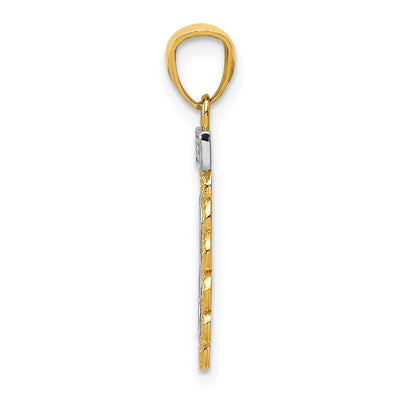 14K w/Rhodium SWEET 16 w/Filigree Pendant