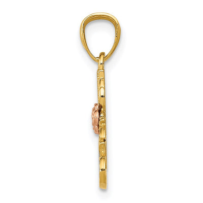 14K Two-tone w/White Rhodium DC #1 NANA w/Rose Pendant