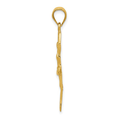 14K Polished Large Ballerina Pendant