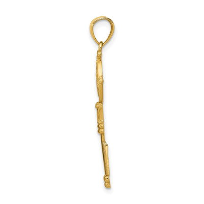 14K San Benito 2-Sided Key Pendant