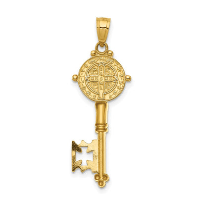 14K San Benito 2-Sided Key Pendant