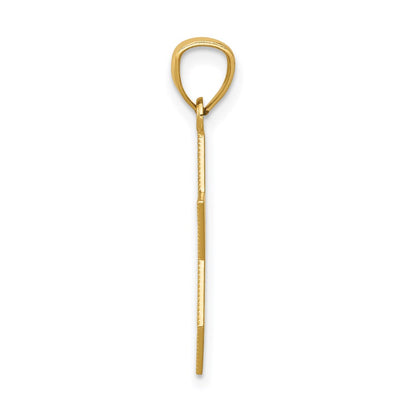 14K w/Rhodium Star of David w/Chai Pendant