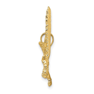 14K Eagle w/Beak Touching Claws Charm, 31.65 x 34.8mm