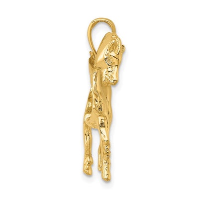 14K Horse Charm, 33.5 x 26.9mm