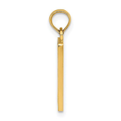 14K Enamel Mile Marker 0 / Key West Charm, 19.25 x 10mm