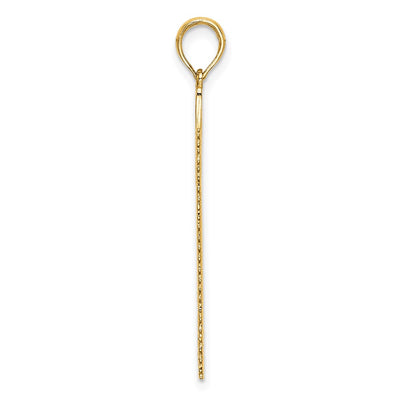 14K 3-D Flat Hand Saw Charm
