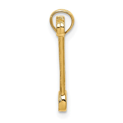 14K 3-D Double Open-Ended Wrench Charm