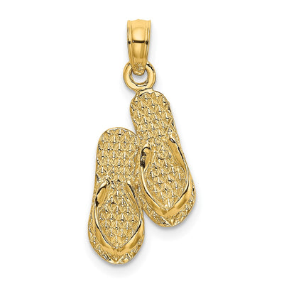 14K ANTIGUA, W.I. Double Flip-Flop Charm