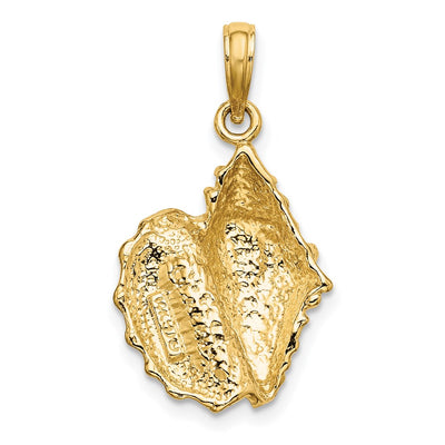 14K Conch Shell Charm, 25 x 14.2mm