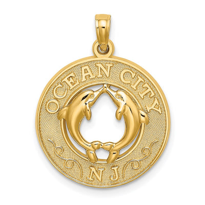 14K OCEAN CITY, NJ w/ Dolphin Charm
