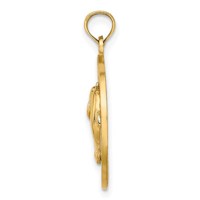 14K MARCO ISLAND Circle w/ Dolphins Charm