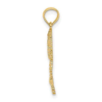 14K Bahamas Palm Tree Charm, 24.4 x 10.9mm