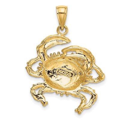 14K Crab Charm, 28 x 23mm