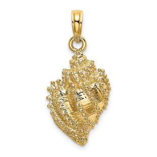 14K Textured Conch Shell Charm (Style K7707)