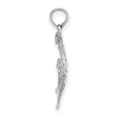 14K White Gold Cut-Out Angelfish Charm