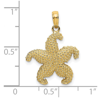 14K Starfish Charm, 23 x 18.6mm