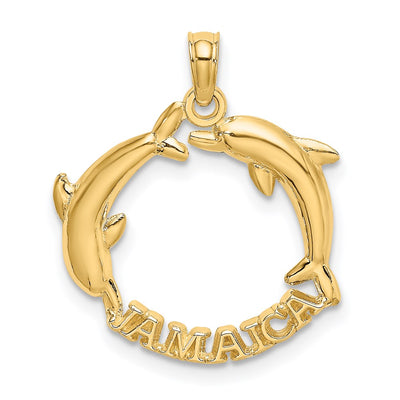 14K JAMAICA w/Dolphins Charm