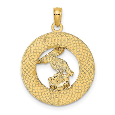 14K LAUDERDALE-BY-THE-SEA FL w/Pelican Charm