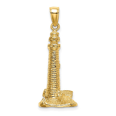 14K 3D Cape May NJ Lighthouse Charm, 26.8 x 10mm