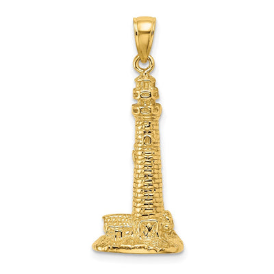 14K 3D Cape May NJ Lighthouse Charm, 32.63 x 13.35mm