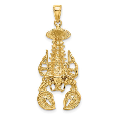 14K Moveable Lobster Charm, 30.5 x 16.65mm