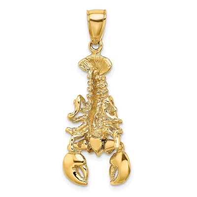 14K Moveable Lobster Charm, 26.1 x 15.1mm