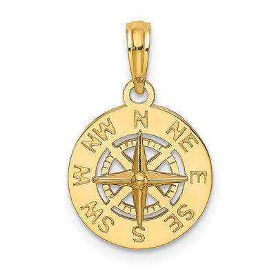 14K Mini Nautical Compass Charm