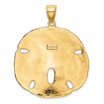 14K Polished Sand Dollar Charm