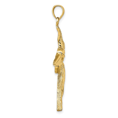 14K Flying Pelican Charm, 35 x 32mm