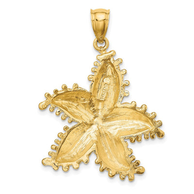 14K Starfish Charm, 37 x 31.4mm
