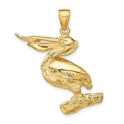 14K Textured Starfish Charm, 28 x 22.8mm