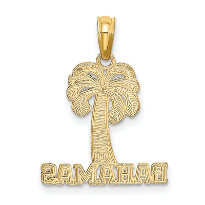 14K Bahamas Palm Tree Charm, 22.05 x 16.65mm