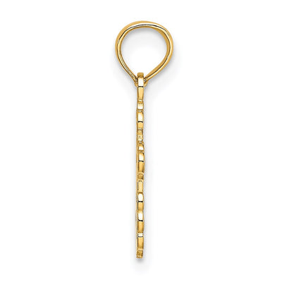 14K Mini Eastern Orthodox Cross Charm