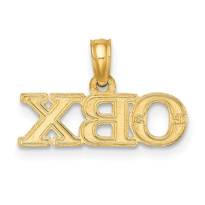 14K Polished OBX Charm