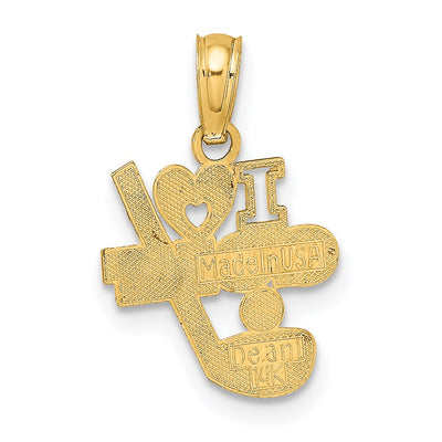 14K I HEART GOLF Club and Ball Charm