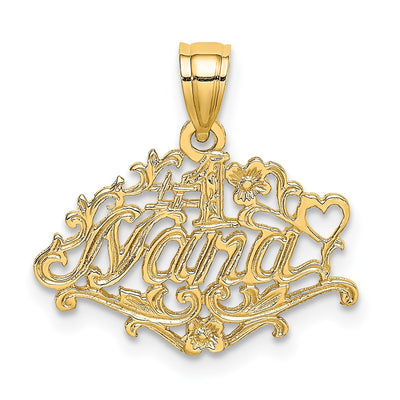 14K #1 Nana Charm, 16 x 19mm