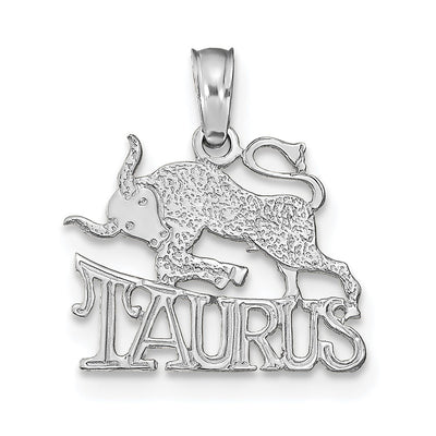 14K WG TAURUS Zodiac Charm