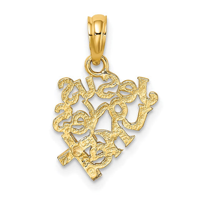 14K Two-Tone JESUS LOVES ME Charm
