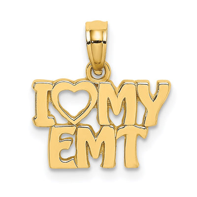 14K I LOVE MY EMT Charm