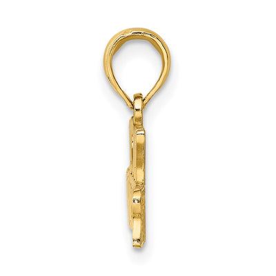 14K I Love MY Firefighter Charm, 8.8 x 26.4mm