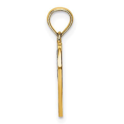 14K w/Rhodium MOM and Angel Heart Charm