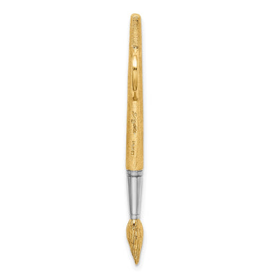 14K w/Rhodium 3-D Water Paint Brush Charm