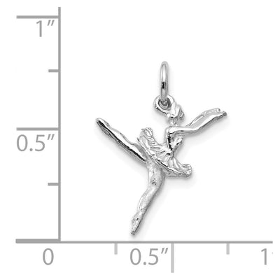 14K White Gold Polished 3-D Ballerina Charm